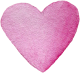 Watercolor decorative love heart